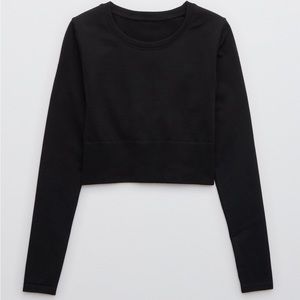 Aerie Sidewalk Seamless Long Sleeve Cropped T-Shirt